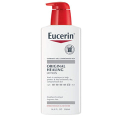 Eucerin Lotion Original Healing 16.9 Ounce Pump (500ml) (3 Pack)