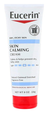 Eucerin Creme Skin Calming 8 Ounce Tube (Fragrance-Free) (236ml) (Pack of 6)