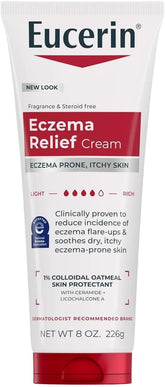 Eucerin Creme Eczema Relief 8 Ounce Tube (236ml) (6 Pack)