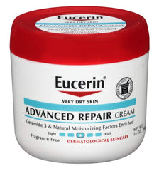 Eucerin Cream Advanced Repair 16 Ounce Dry Skin Jar (Pack of 6)