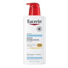 Eucerin Daily Hydration Moisturizer & Sunscreen Lotion SPF 15 16.9 oz (Pack of 5)