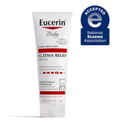 Eucerin Baby Eczema Relief Body Cream, Fragrance Free Baby Eczema Cream with Colloidal Oatmeal, Ceramide-3 and Licorice Root Extract, 8 Oz Tube
