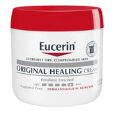 Eucerin Original Healing Cream, Fragrance Free Body Cream for Dry Skin, 16 Oz Jar (Pack of 1)