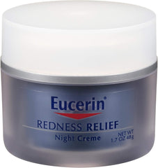 Eucerin Redness Relief Night Creme - Hydrating Cream Safe for Sensitive, Redness-Prone Skin & Rosacea - 1.7 oz Jar