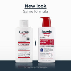Eucerin Baby Eczema Relief Cream Body Wash, Fragrance Free Eczema Body Wash for Babies with Colloidal Oatmeal, 13.5 Fl Oz Bottle