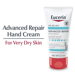 Eucerin Advanced Repair Hand Cream, Lotion for Very Dry Skin Use After Washing with Hand Soap, Fragrance Free, 2.7 oz, 12 Count (Pack of 4)