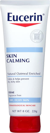 Eucerin Skin Calming Cream - Full Body Lotion for Dry, Itchy Skin, Natural Oatmeal Enriched - 8 oz. Tube