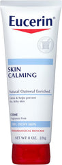 Eucerin Skin Calming Cream - Full Body Lotion for Dry, Itchy Skin, Natural Oatmeal Enriched - 8 oz. Tube