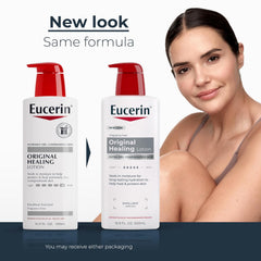 Eucerin Original Healing Rich Body Lotion for Extremely Dry, Compromised Skin, Emollient Enriched Body Moisturizer, 16.9 Fl Oz Bottle