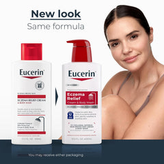 Eucerin Eczema Relief Cream Body Wash, Eczema Body Wash with Colloidal Oatmeal, Ceramide-3 and Licorice Root Extract, 13.5 Fl Oz Bottle