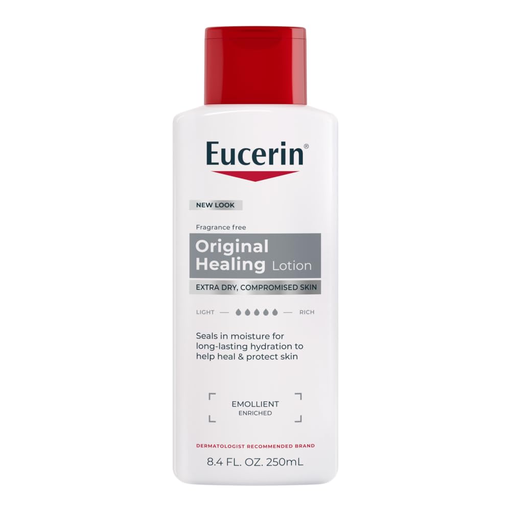 Eucerin Original Healing Lotion - Fragrance Free, Rich Lotion for Extremely Dry Skin - 8.4 fl. oz. Bottle (Pack of 3)