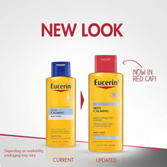 Eucerin Skin Calming Body Wash - Cleanses and Calms to Help Prevent Dry, Itchy Skin - 8.4 fl. oz. Bottle (Pack of 3)