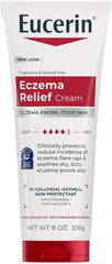 Eucerin Creme Eczema Relief 8 Ounce Tube (236ml) (6 Pack)