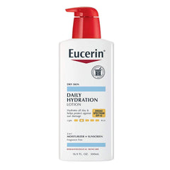 Eucerin Lotion Daily Hydration SPF#15 16.9 Ounce Pump (Pack of 6)