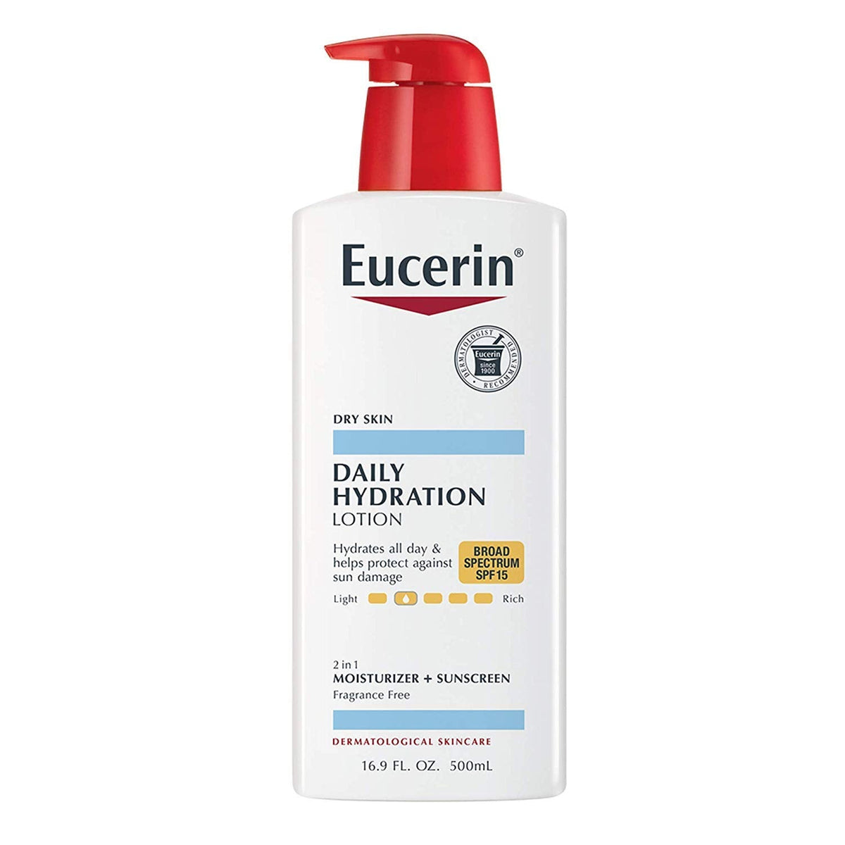 Eucerin Lotion Daily Hydration SPF#15 16.9 Ounce Pump (Pack of 6)