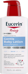 Eucerin Baby Body Lotion, Hypoallergenic and Fragrance Free Baby Lotion with Pro-Vitamin B5 and Shea Butter, 13.5 Fl Oz Bottle