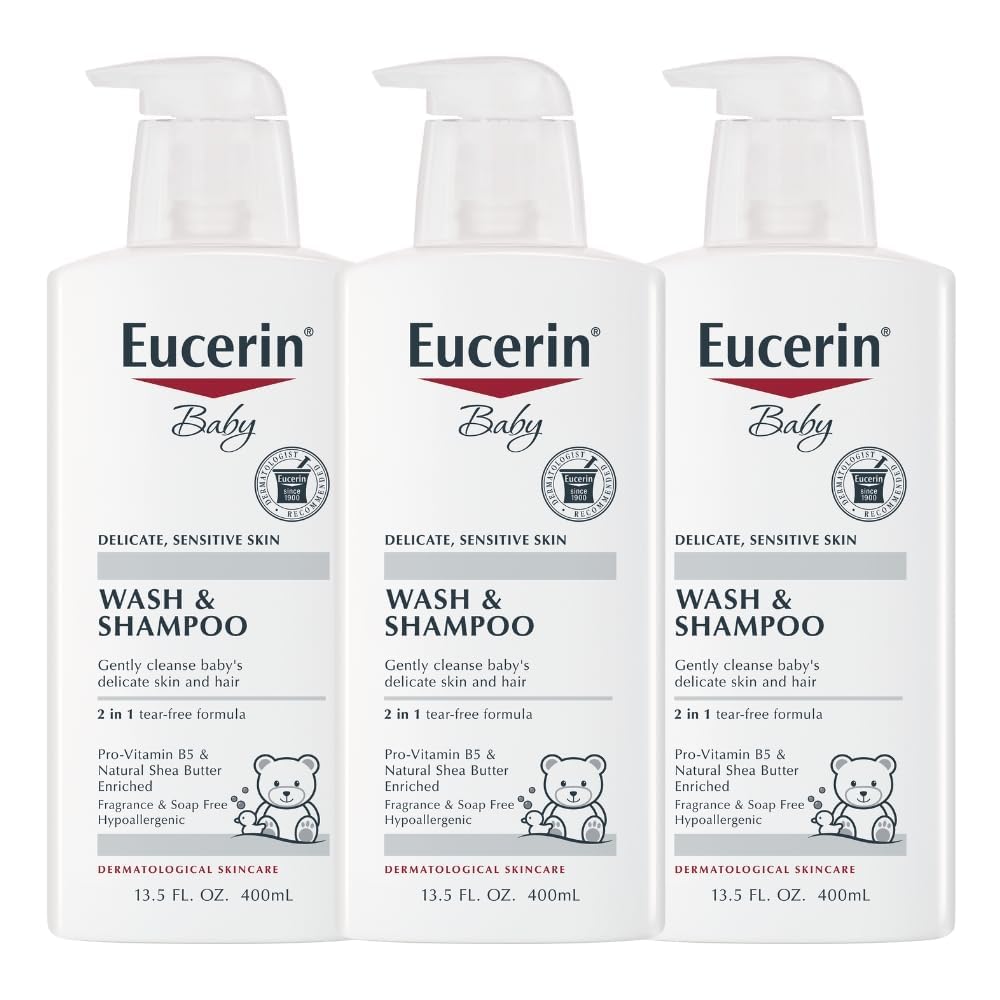 Awiaub Eucerin Baby Wash and Shampoo, 13.5 Ounce (Pack of 3)