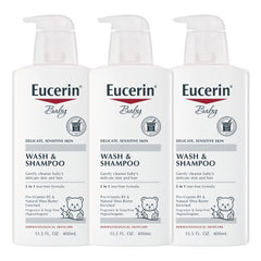 Awiaub Eucerin Baby Wash and Shampoo, 13.5 Ounce (Pack of 3)