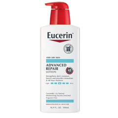 Eucerin Lotion Advanced Repair 16.9 Ounce Pump (Fragrance-Free) (Pack of 6)