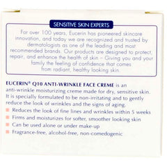 Eucerin Sensitive Skin Experts Q10 Anti-Wrinkle Face Creme 1.70 oz (Pack of 11)