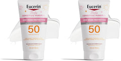 Eucerin Sun Sensitive Mineral Baby Sunscreen Lotion SPF 50 with Zinc Oxide Protection,Hypoallergenic Mineral Sunscreen for Babies,Tear Free and Fragrance Free,4 Fl Oz Tube,(Pack of 2)