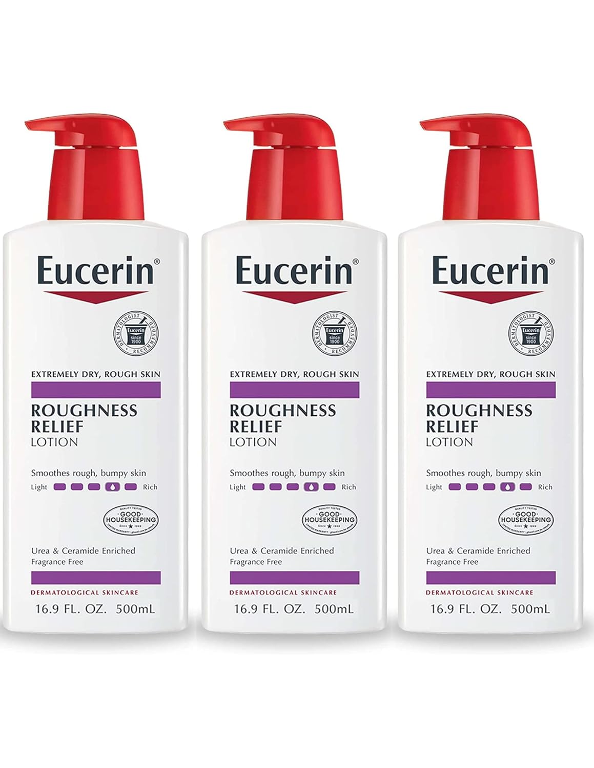 Eucerin Lotion Roughness Smoothing Dry Skin 16.9 Ounce (Pack of 3)