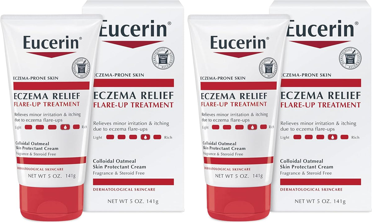 Eucerin Eczema Relief Flare-up Treatment - Provides Immediate Relief for Eczema-Prone Skin - 5 oz. Tube,(Pack of 2)