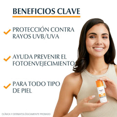 Eucerin Protector solar facial anti edad con ácido hialurónico FPS 50+, Sun, 50 ml