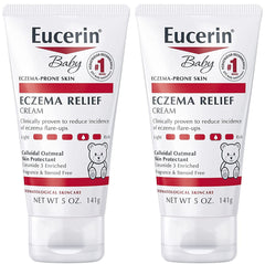 Eucerin Baby Eczema Relief Body Cream - Steroid & Fragrance Free for 3+ Months of Age - 5 oz. Tube (Pack of 2)
