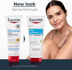 Eucerin Daily Hydration Broad Spectrum SPF 30 Sunscreen Body Cream for Dry Skin, Fragrance Free Sunscreen Moisturizer, 8 Oz Tube