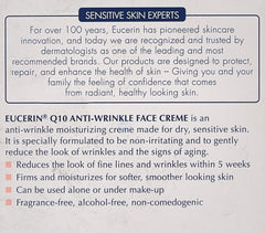 Eucerin Sensitive Skin Experts Q10 Anti-Wrinkle Face Creme 1.70 oz ( Pack of 3)