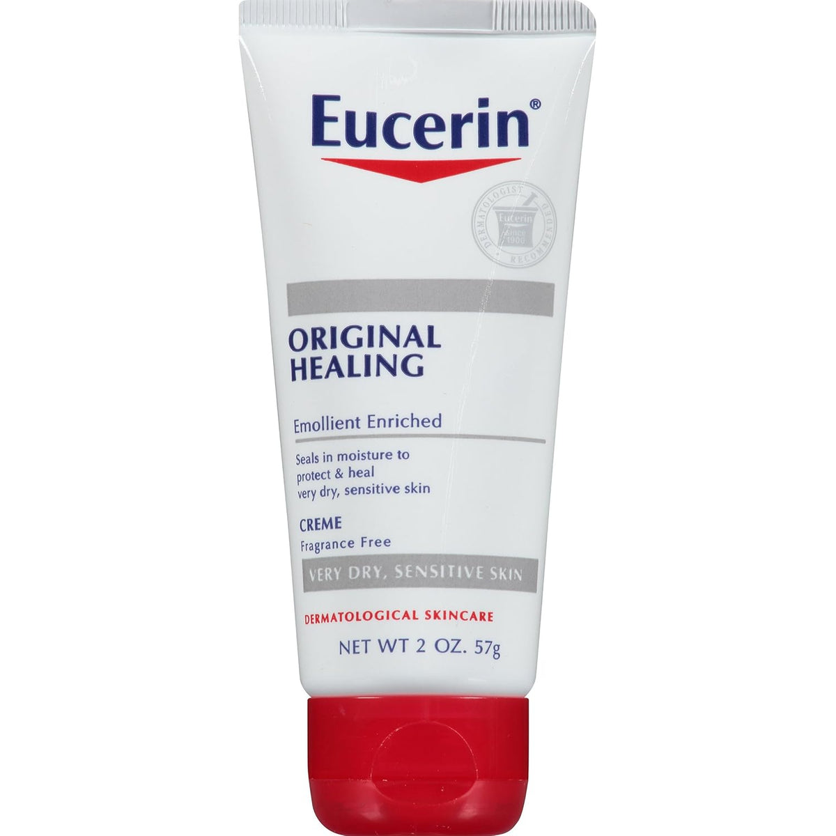 Eucerin Original Healing Cream - Fragrance Free, Rich Lotion for Extremely Dry Skin - 2 oz. Tube (Pack of 1)
