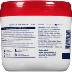 Eucerin Original Healing Cream, Fragrance Free Body Cream for Dry Skin, 16 Oz Jar (Pack of 1)